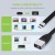 Techly ICOC USBC-RJ45 kabel sieciowy Czarny 0,144 m