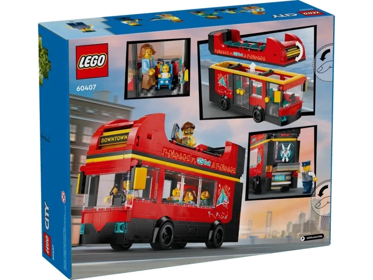 LEGO City 60407 - Czerwony, piętrowy autokar