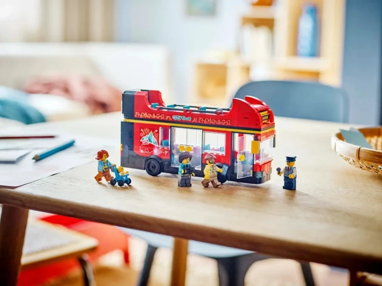 LEGO City 60407 - Czerwony, piętrowy autokar