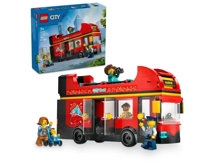 LEGO City 60407 - Czerwony, piętrowy autokar