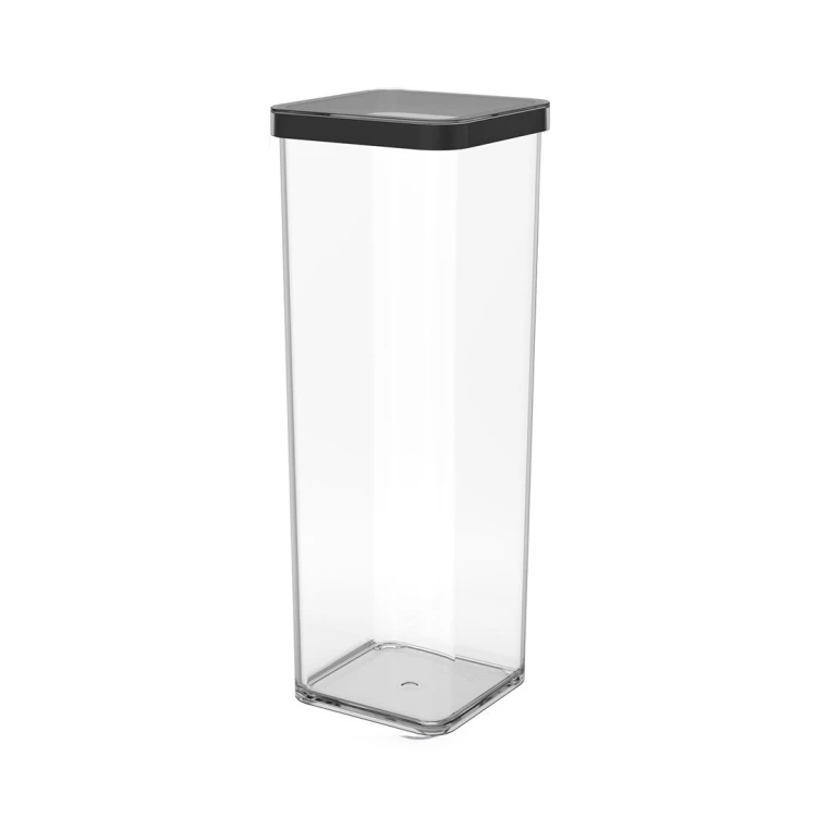Rotho Pojemnik na przysmaki kwadratowy 2.0L LOFT transparentny/czarny