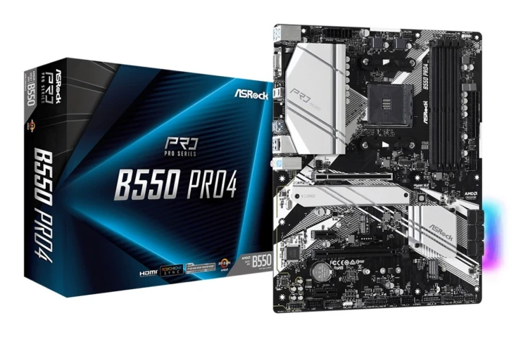 Płyta główna Asrock B550 Pro4 Socket AM4 ATX AMD B550