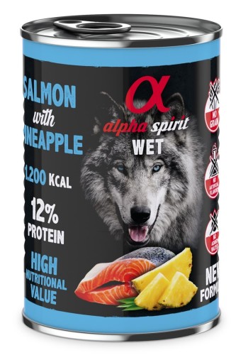 Alpha Spirit łosoś/ananas mokra karma pies 400 g