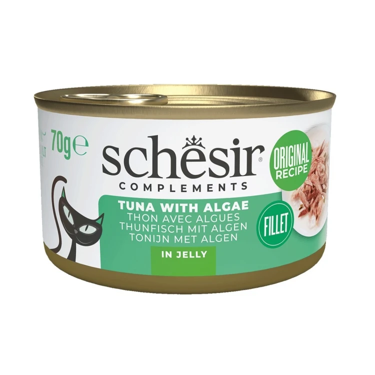 SCHESIR Adult w Galarecie Tuńczyk z Algami 70g