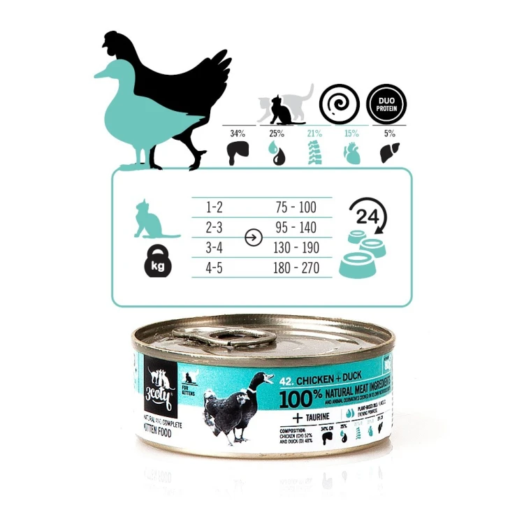 3Coty CHICKEN + DUCK for Kittens 80g