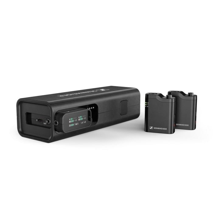 Sennheiser PROFILE WIRELESS 2-CHANNEL SET - 2-kanałowy odbiornik 2,4 GHz, 2 mikrofony na klipsie, akcesoria, etui ładujące, pokrowiec