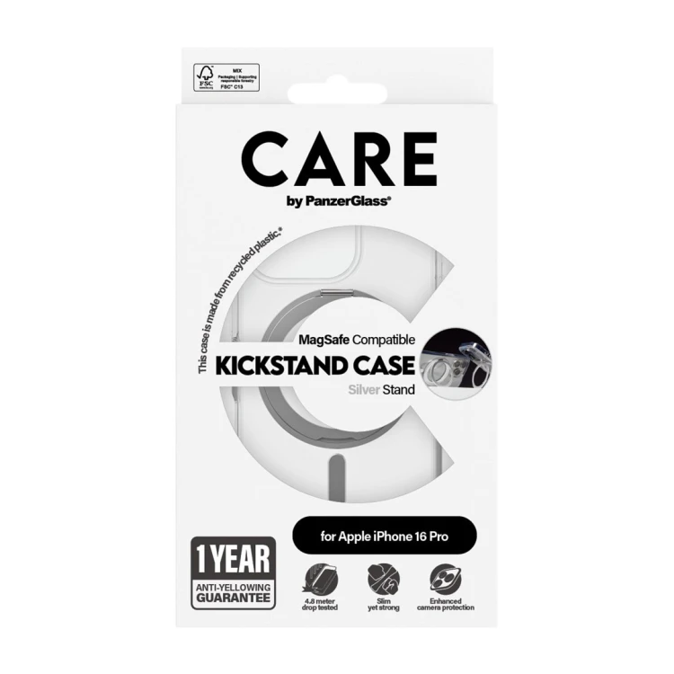 PanzerGlass CARE by PG SLV Kick/MagS iPhone16P 6.3 Przezroczysta ochrona ekranu Apple 1 szt.