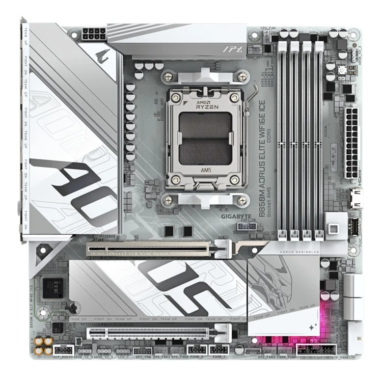 Płyta główna GIGABYTE B850M AORUS ELITE WIFI6E ICE AMD B850 AM5 micro ATX