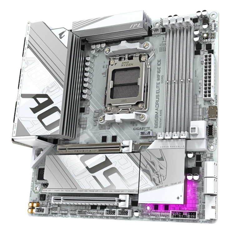 Płyta główna GIGABYTE B850M AORUS ELITE WIFI6E ICE AMD B850 AM5 micro ATX
