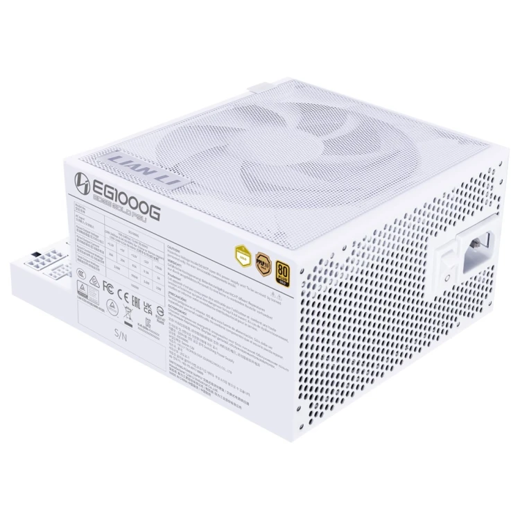 Zasilacz Lian Li EDGE GOLD 1000 80 PLUS Gold Netzteil, PCIe 5.1, ATX 3.1 - 1.000 Watt, weiß, inkl. USB-Hub