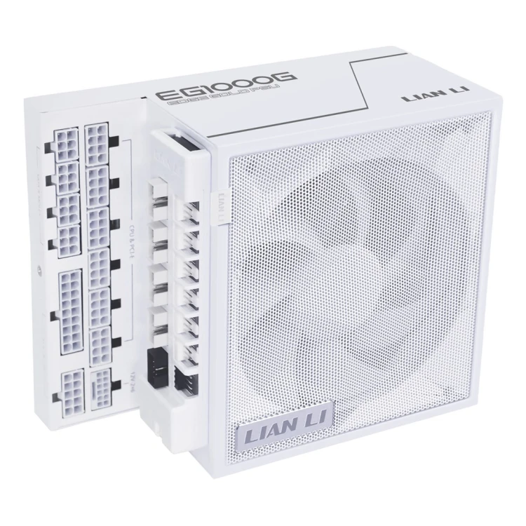 Zasilacz Lian Li EDGE GOLD 1000 80 PLUS Gold Netzteil, PCIe 5.1, ATX 3.1 - 1.000 Watt, weiß, inkl. USB-Hub