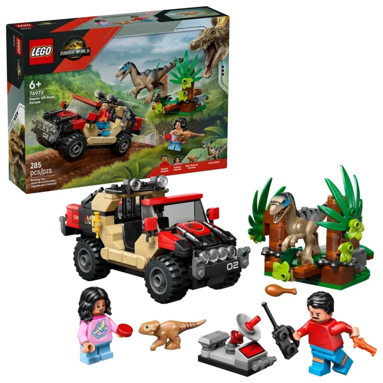 LEGO Jurassic World 76972 - Ucieczka terenówką przed raptorem