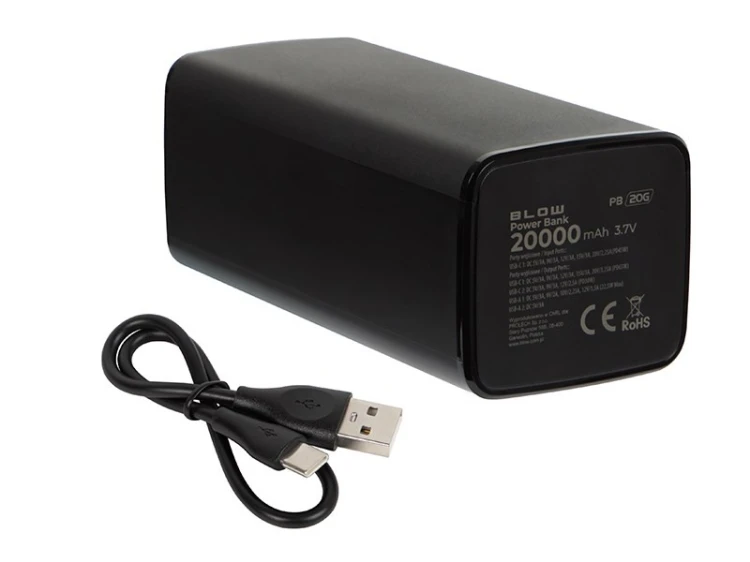 BLOW POWER BANK 20000MAH PD 65W CZARNY PB20G