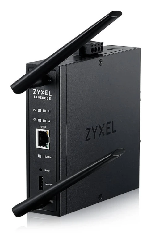 Access Point Wi-Fi 7 Zyxel IAP500BE-EU0101F BE5000, Dual Radio 2x2 MU-MIMO, PoE+ (802.3at), Industrial AP, montaż DIN Rail , Standalone/Nebula Cloud M
