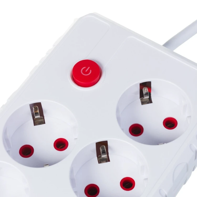 MACLEAN LISTWA ZASILAJĄCA, PRZEDŁUŻACZ 4 GNIAZDA + 3XUSB, 110-240V AC 50/60HZ, 2.1A MAX 2500W, 3M, BIAŁA MCE393 W
