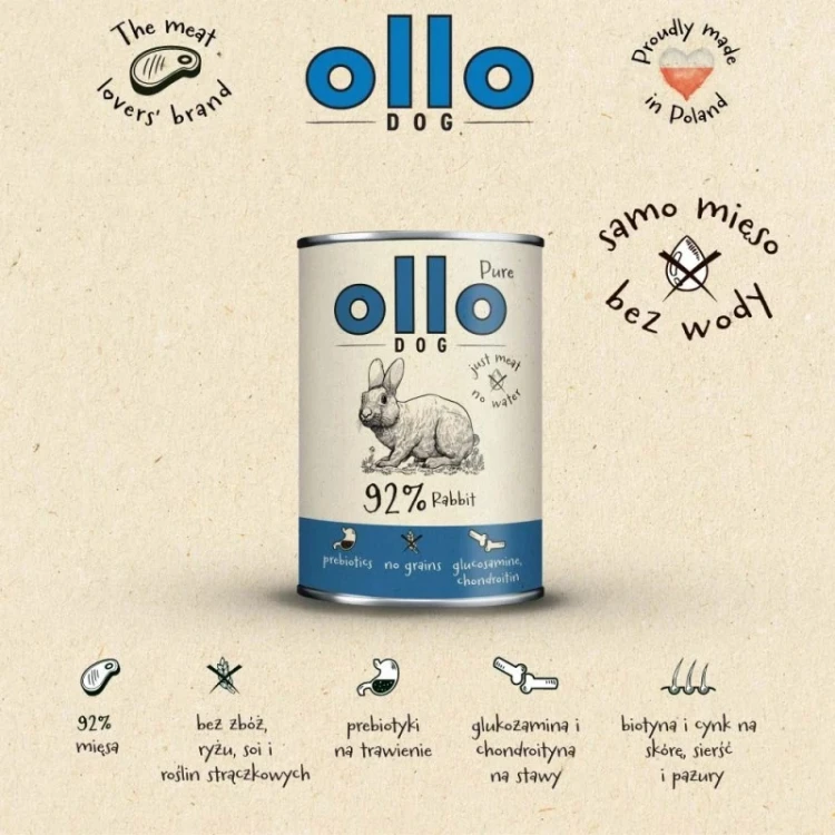Ollo Pure Królik 400g