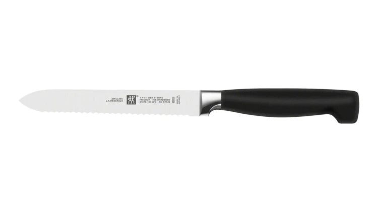 Zestaw noży ZWILLING Four Star 35068-002-0 (Blok do noży, Nożyce x 1, Nóż do warzyw i owoców (10 cm), Nóż do wędlin (16 cm), Nóż szefa kuchni (20 cm),