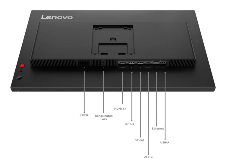 Lenovo ThinkVision T24D-40 monitor komputerowy 60,5 cm (23.8") 1920 x 1080 px Full HD LCD Czarny