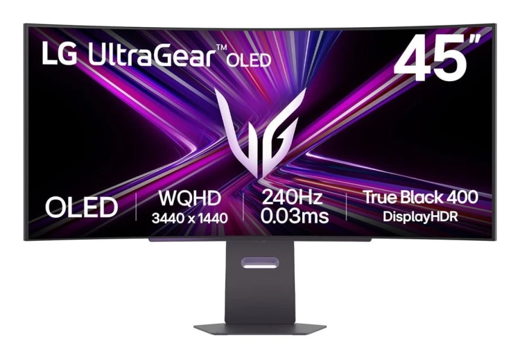 LG 45GX900A-B monitor komputerowy 113 cm (44.5") 3440 x 1440 px Wide Quad HD OLED Czarny