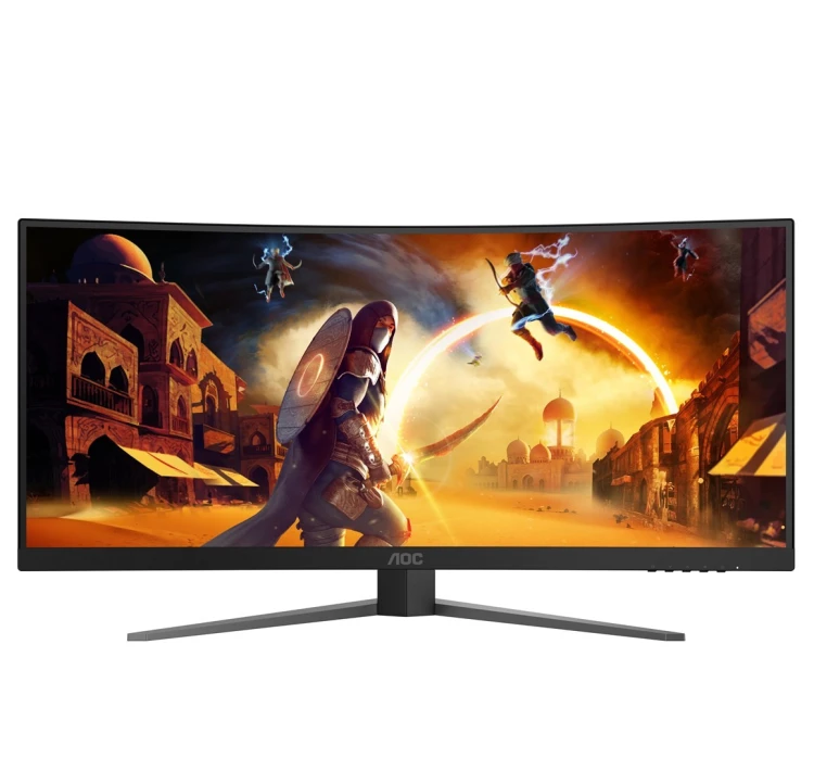 Monitor AOC CU34G4Z 34-calowy, Szybkie VA, WQHD 21:9, 240 Hz, 1 ms, 3440 x 1440 pikseli, 450 cd/m2, ilość portów HDMI: 2, kolor czarny