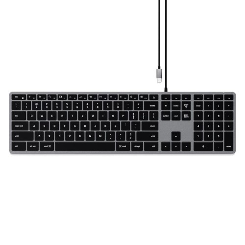 Klawiatura Satechi Slim W3 z układem numerycznym USB-C (space gray) US