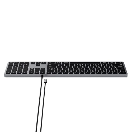 Klawiatura Satechi Slim W3 z układem numerycznym USB-C (space gray) US