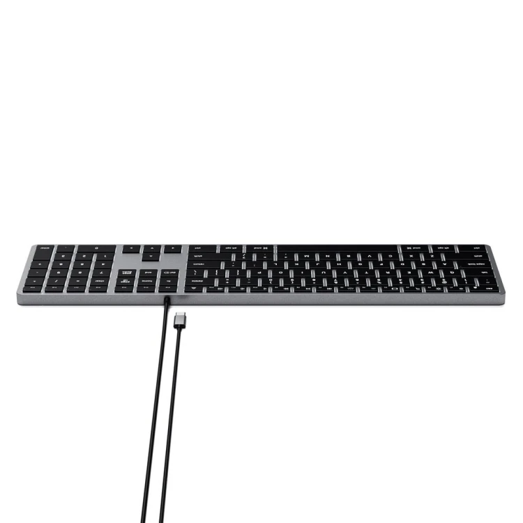 Klawiatura Satechi Slim W3 z układem numerycznym USB-C (space gray) US