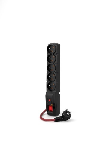 ACAR F5 POWER Czarny 5 x gniazdo sieciowe 230 V 10 m