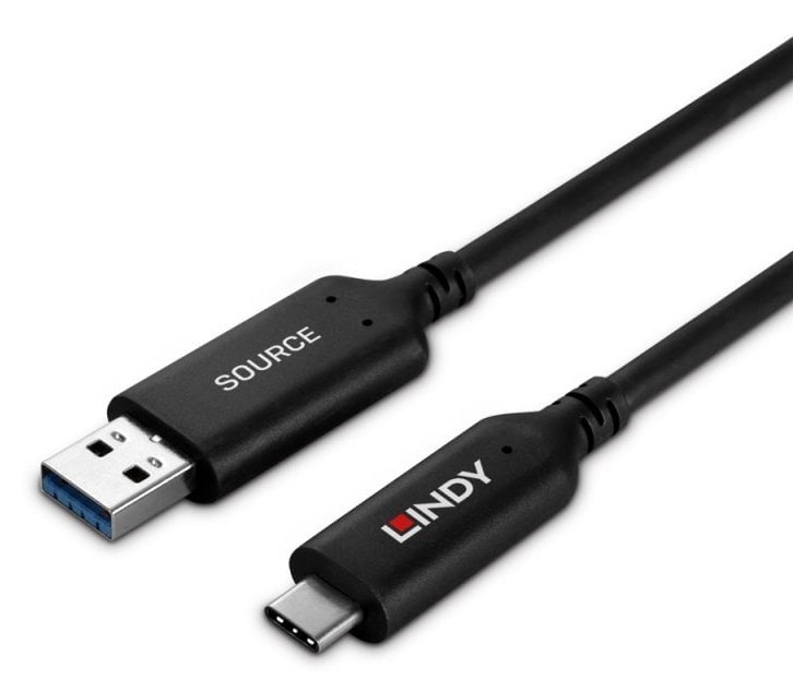 10m Kabel hybrydowy USB 3.2 Gen 1 typu A do C Lindy
