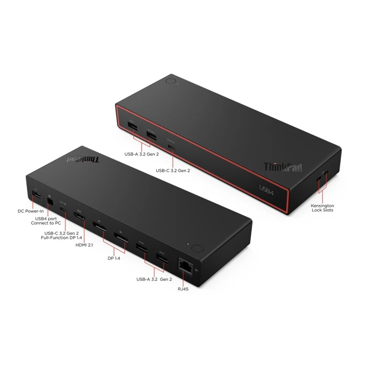 Lenovo ThinkPad USB4 Dock 5000 (with 135W Adapter) Przewodowa Czarny