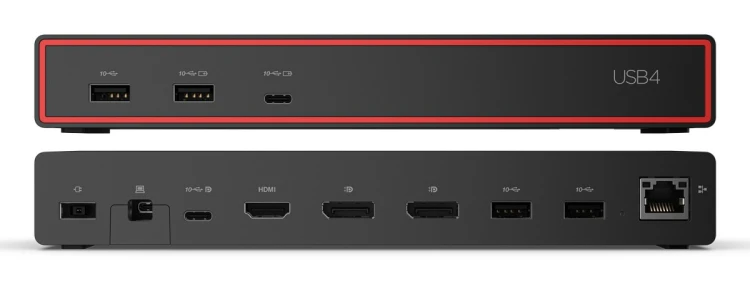 Lenovo ThinkPad USB4 Dock 5000 (with 135W Adapter) Przewodowa Czarny