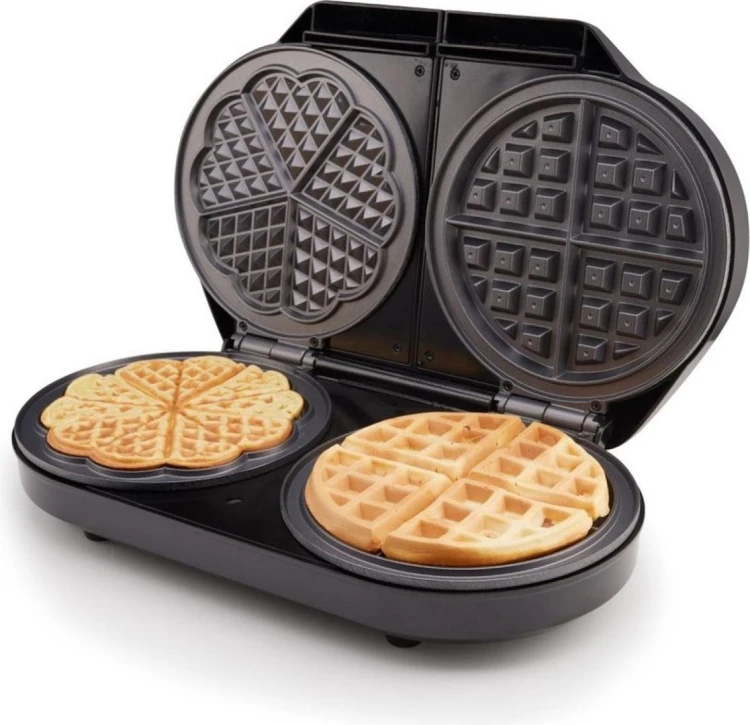 Grill elektryczny Gorenje Mini Grill, Talerz waflowy, WM1400SB, 1400 W, Średnica 18 cm, Czarny