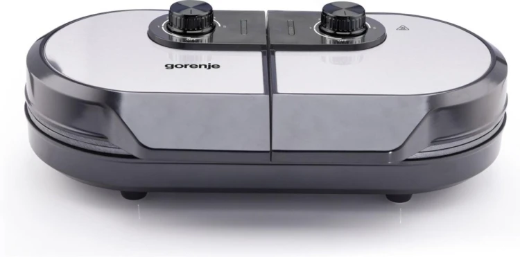 Grill elektryczny Gorenje Mini Grill, Talerz waflowy, WM1400SB, 1400 W, Średnica 18 cm, Czarny