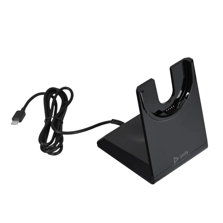 Słuchawki Poly Voyager Focus 2 z certyfikatem Microsoft Teams USB-C-C Headset + USB-C/A Adapter + podstawka ładująca A4HT5AA#AC3