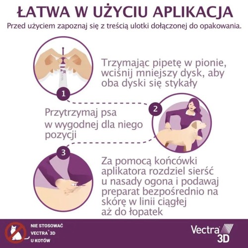 Ceva Vectra 3D dla psów 10-25kg pipety przeciw pasożytom 3szt