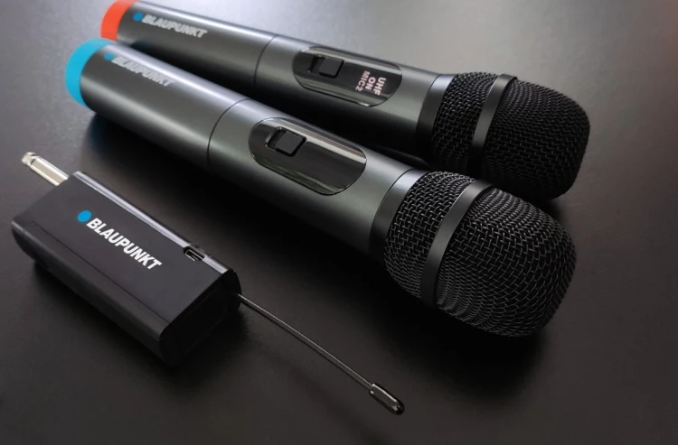 Podwójny mikrofon bezprzewodowy Blaupunkt UHF WM60UDB