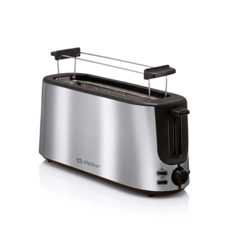 Alpina 8711252473512 toster 7 2 kaw. 1000 W Czarny, Srebrny