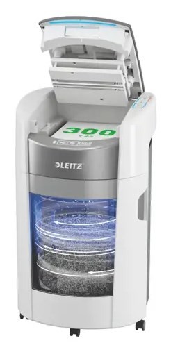 Niszczarka Leitz IQ Optimax AutoFeed 300, P5, 300 kartek, 25 l kosz