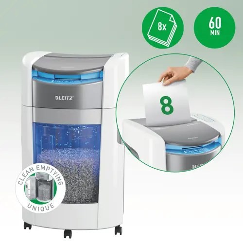 Niszczarka Leitz IQ Optimax AutoFeed 300, P5, 300 kartek, 25 l kosz