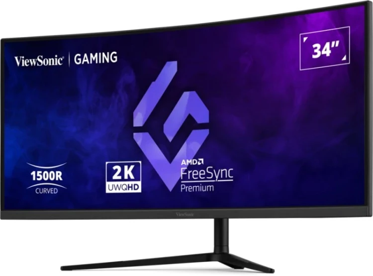 Viewsonic VX3418C-2K monitor komputerowy 86,4 cm (34") 3440 x 1440 px UltraWide Quad HD Czarny