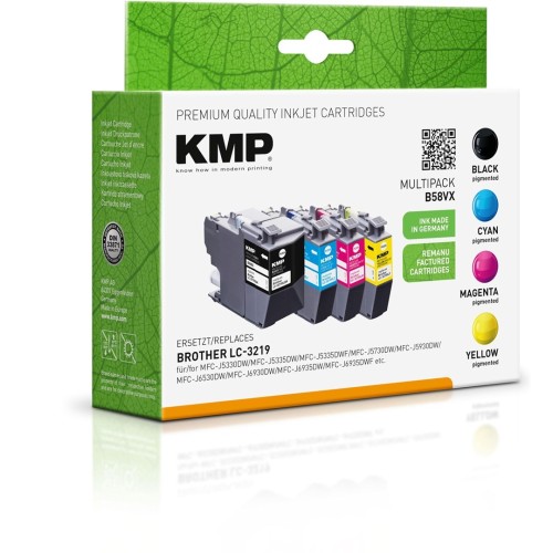 KMP 1537,4005 nabój z tuszem 4 szt. Zamiennik Czarny, Cyjan, Purpurowy, Żółty