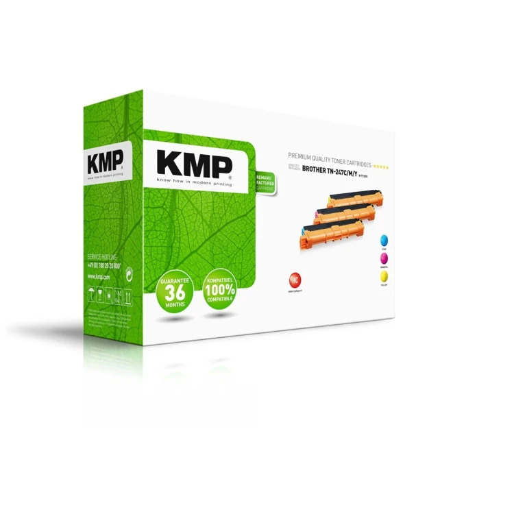 KMP B-T125X kaseta z tonerem 3 szt. Zamiennik Cyjan, Purpurowy, Żółty