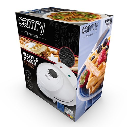 Camry CR 3022 gofrownica 5 wafel(e) Czarny, Biały 1000 W