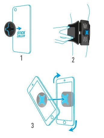 Mobilis BRAZALETE UNIV U.FIX RUN KIT . pokrowiec na telefon komórkowy Etui na ramię Czarny