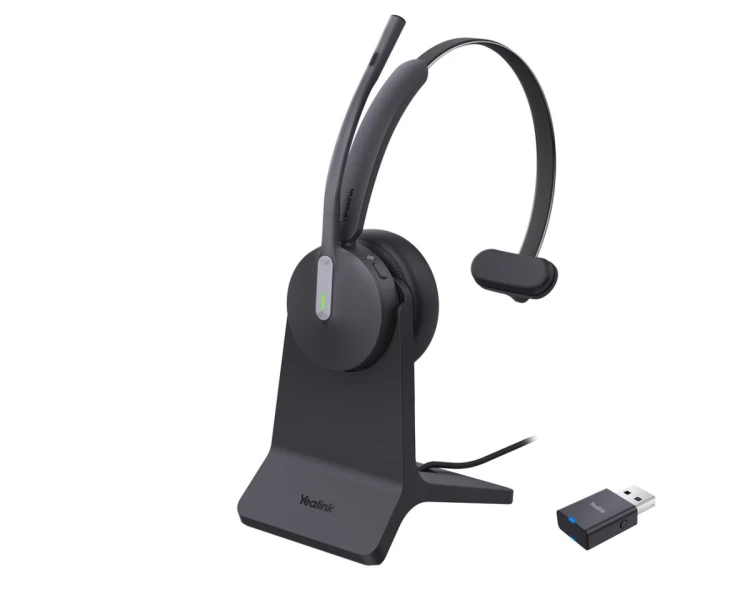 Yealink WH64 Hybrid Mono with Charging Stand Headset Zestaw słuchawkowy Bezprzewodowy Opaska na głowę Biuro/centrum telefoniczne Micro-USB Bluetooth C