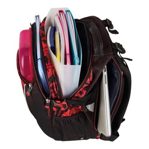 Herlitz Ultimate Graffiti plecak Plecak sportowy Czarny, Czerwony Poliester