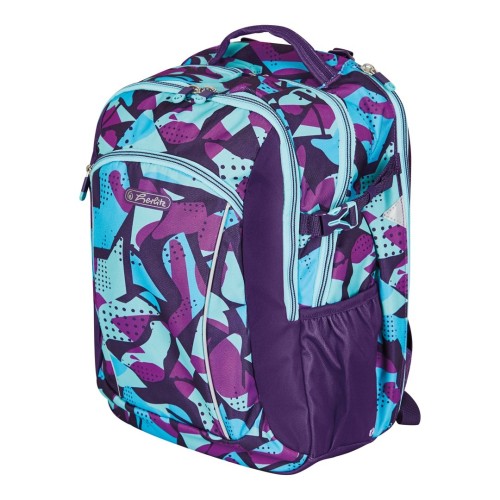 Herlitz Ultimate CamoPurple plecak Plecak szkolny Niebieski, Fioletowy Poliester