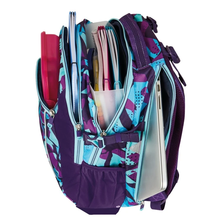 Herlitz Ultimate CamoPurple plecak Plecak szkolny Niebieski, Fioletowy Poliester