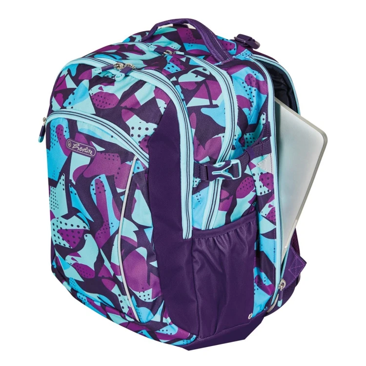 Herlitz Ultimate CamoPurple plecak Plecak szkolny Niebieski, Fioletowy Poliester