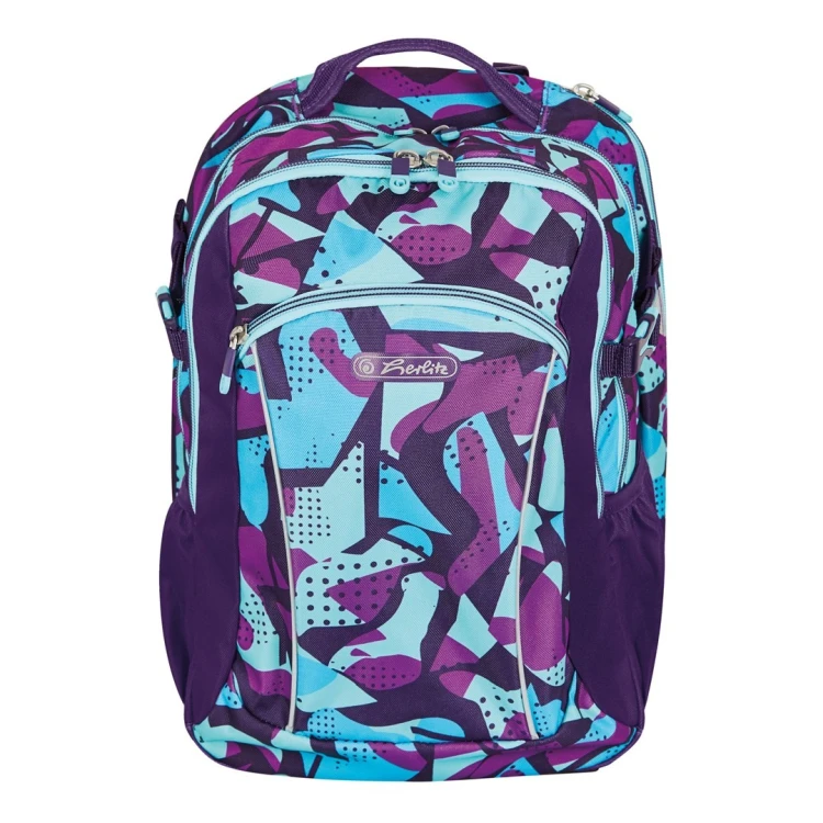 Herlitz Ultimate CamoPurple plecak Plecak szkolny Niebieski, Fioletowy Poliester